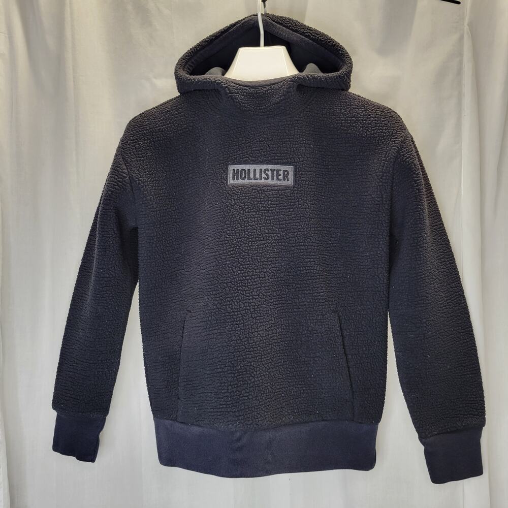 Hollister Mens Black Terry Hoodie, XS